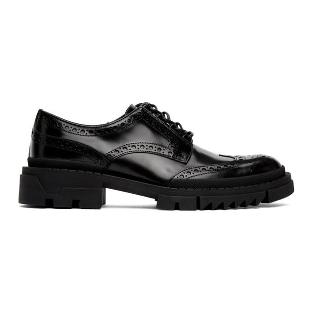 Versace Black Leather Brogues