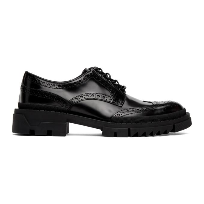 Versace Black Leather Brogues