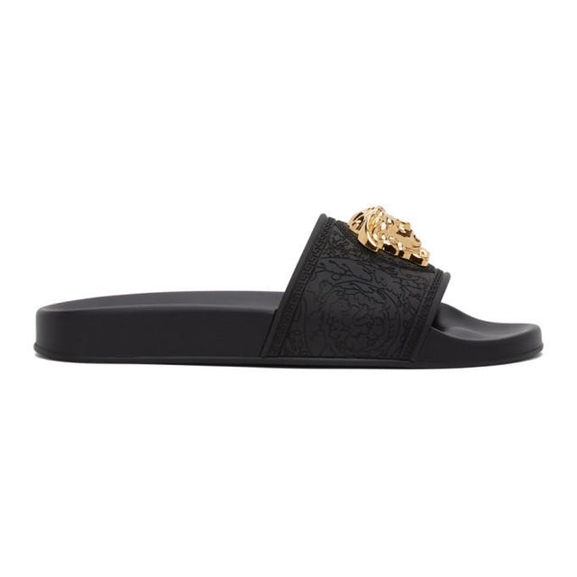 Versace Black Medusa Slides