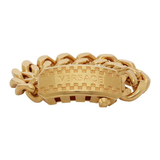 Greca Quilting Bracelet Gold | Versace US