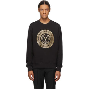 Versace Jeans Couture Black and Gold Logo Sweatshirt