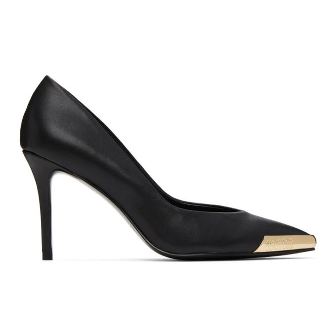 Versace Jeans Couture Black and Gold Tip Pumps