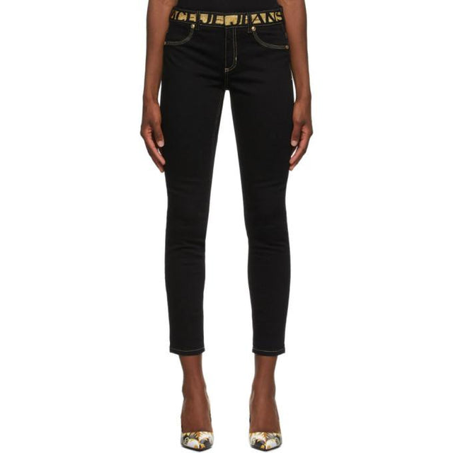 Versace Jeans Couture Black Branded Tag Jeans