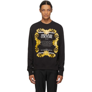 Versace Jeans Couture Black Etichetta Crewneck Sweatshirt