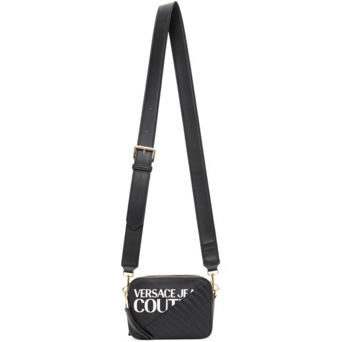 Versace Jeans Couture Black Half-Quilted Camera Shoulder Bag