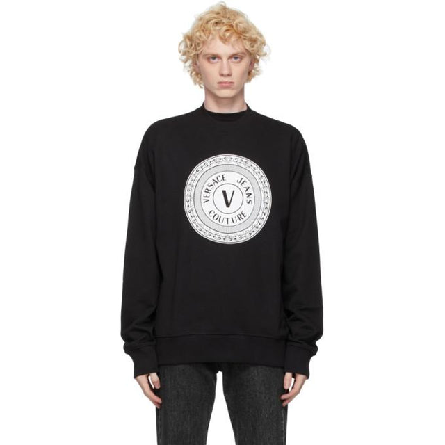 Versace Jeans Couture Black Logo Crewneck