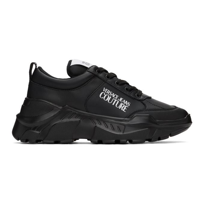 Versace Jeans Couture Black Logo Low-Top Sneakers