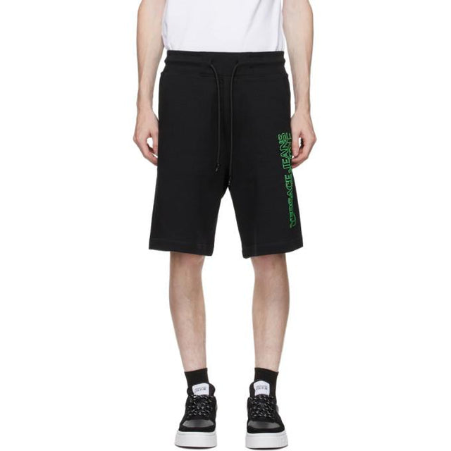 Versace Jeans Couture Black Logo Sweat Shorts