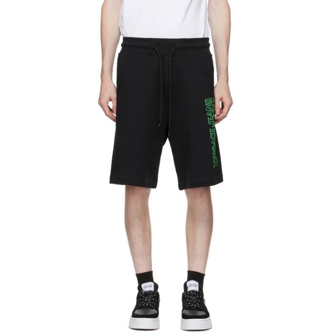 Versace Jeans Couture Black Logo Sweat Shorts