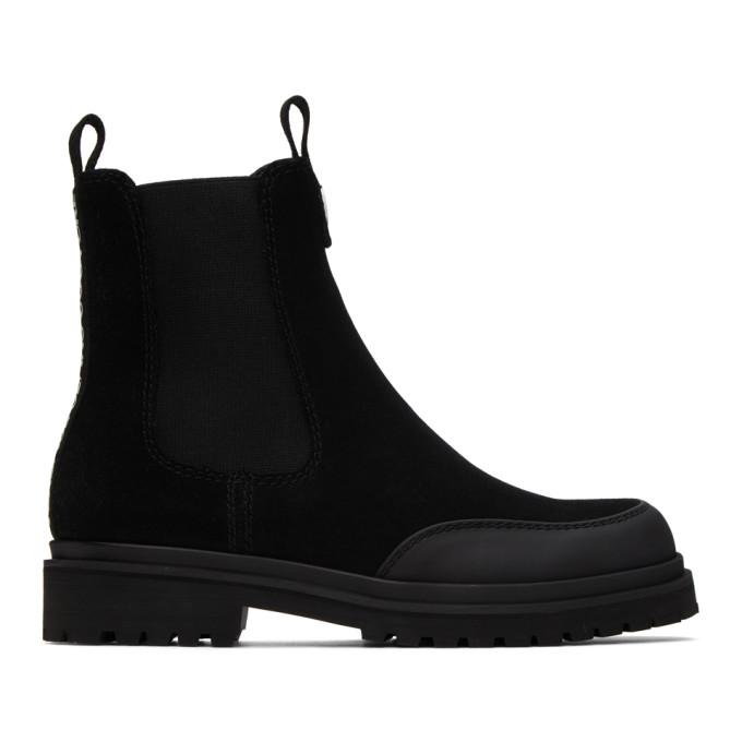 Versace Jeans Couture Black Tank Formal Chelsea Boots