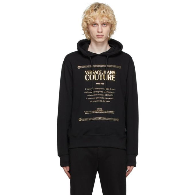 Versace Jeans Couture Black Warranty Label Hoodie