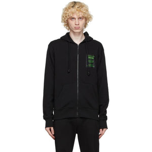 Versace Jeans Couture Black Warranty Label Zip-Up Hoodie