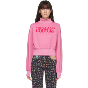 Versace Jeans Couture Pink Logo Turtleneck