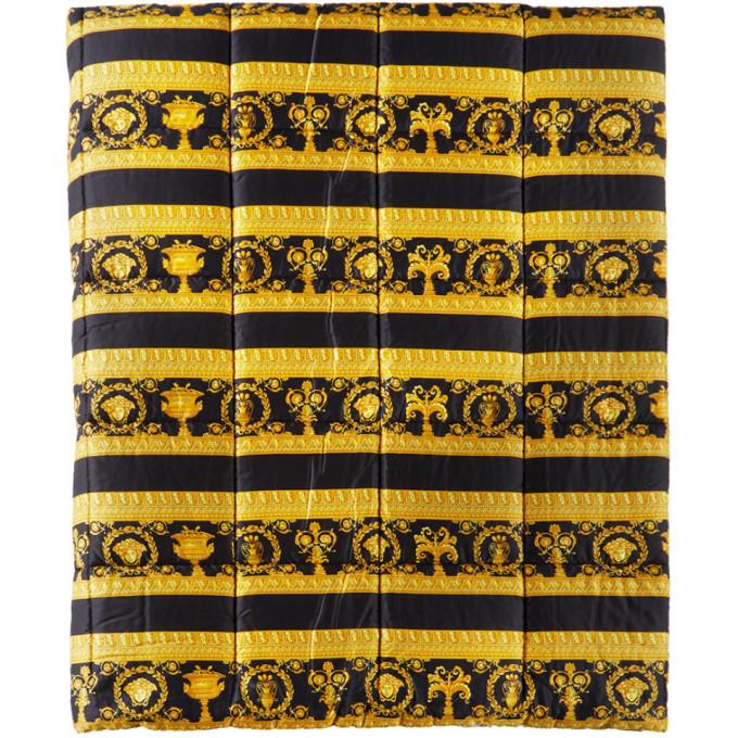 Versace Reversible Black I Heart Baroque Comforter-Bed Linen-BlackSkinny