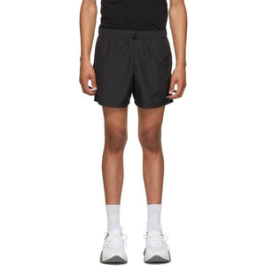 Versace Underwear Black and Yellow Barocco Gym Shorts