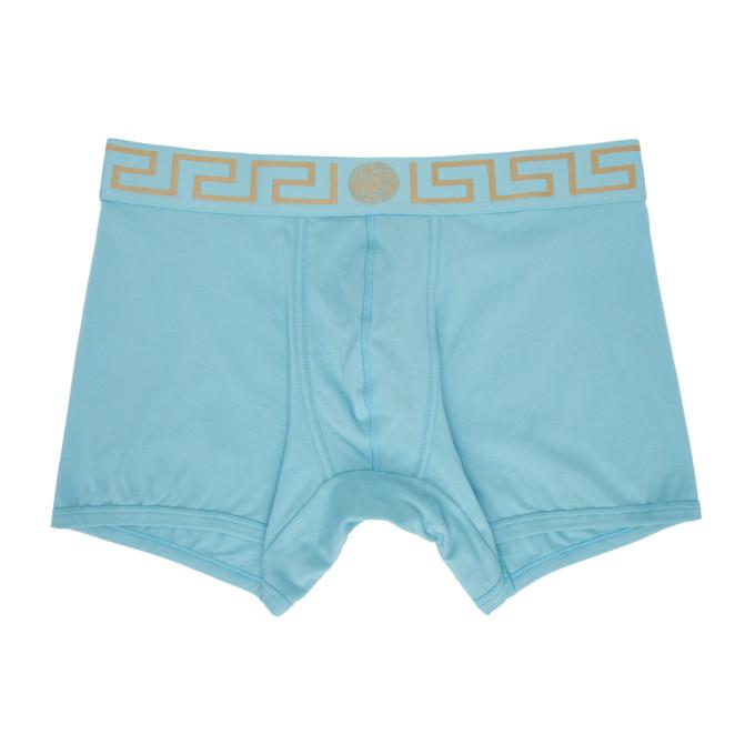 Versace Underwear Blue Greca Border Long Boxer Briefs – BlackSkinny