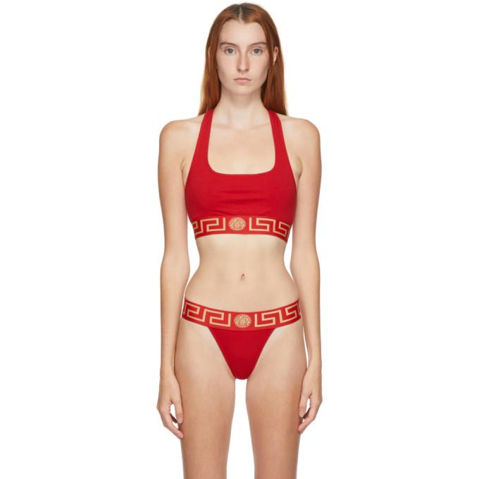 Versace Underwear Red Medusa Bra