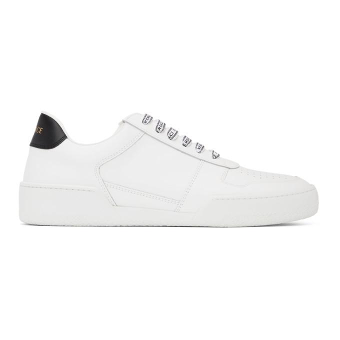 Versace White and Black Ilus Sneakers