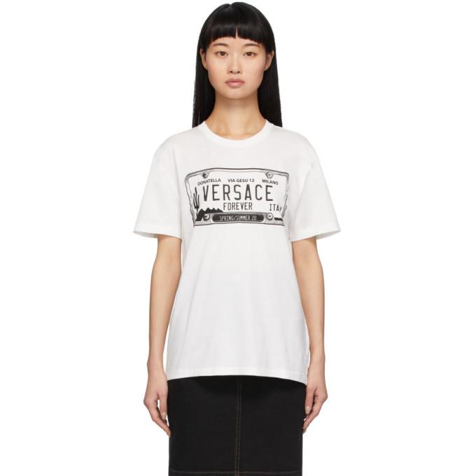 Versace White License Plate T-Shirt