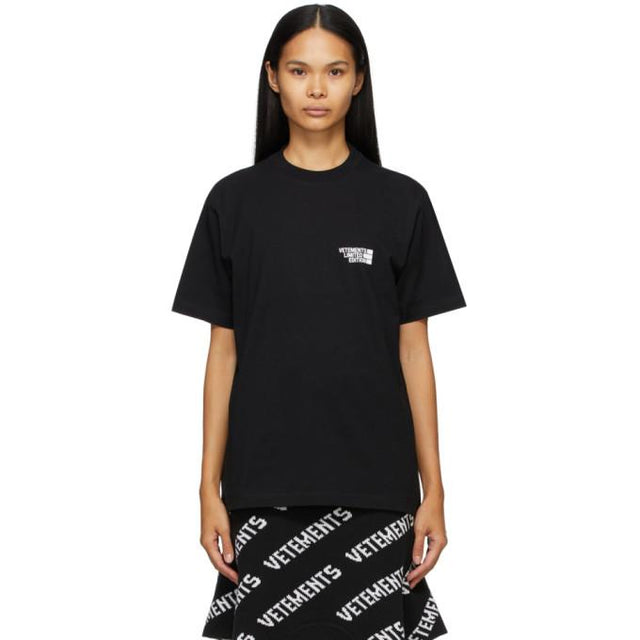 VETEMENTS Black Limited Edition Logo T-Shirt