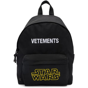 VETEMENTS Black STAR WARS Edition Logo Backpack