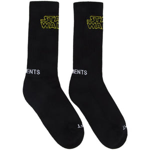 VETEMENTS Black STAR WARS Edition Logo Socks