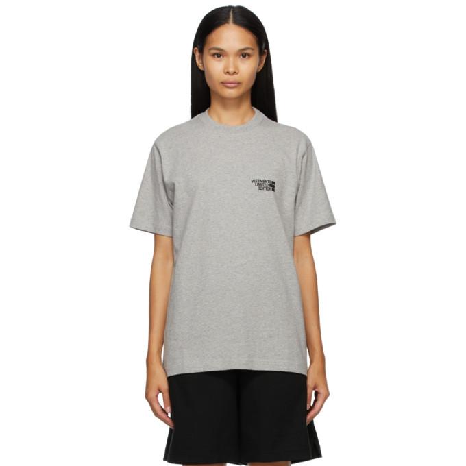 VETEMENTS Grey Limited Edition Logo T-Shirt