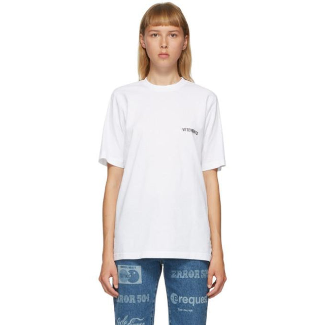 VETEMENTS White Logo Front Back T-Shirt