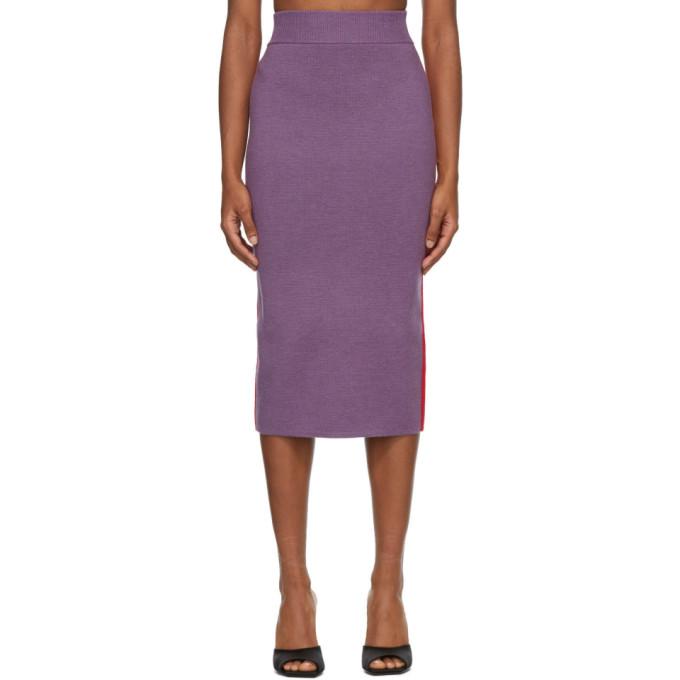 Victor Glemaud Purple and Red Colorblock Skirt