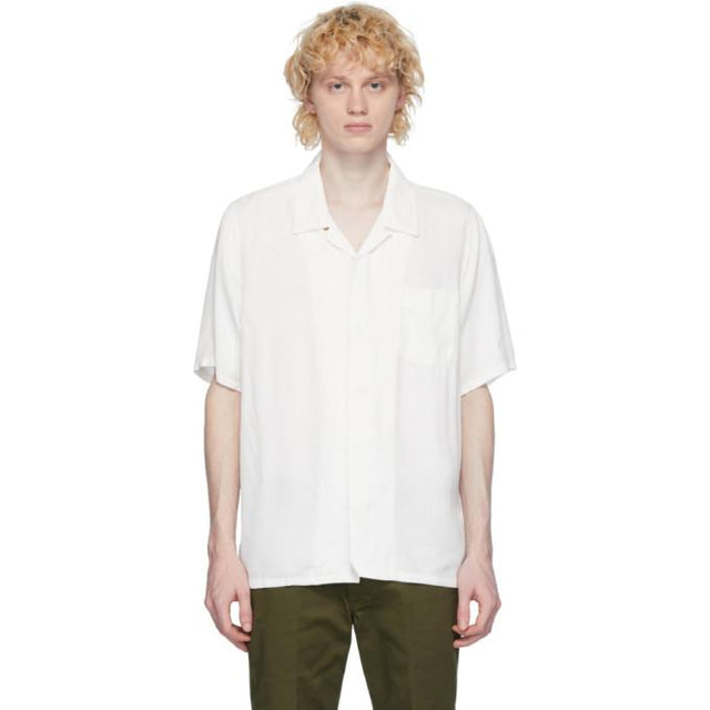 Visvim White Rayon Free Edge Shirt