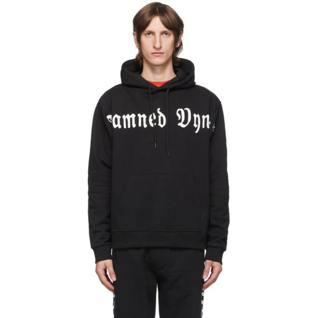Vyner Articles Black Damned Logo Hoodie