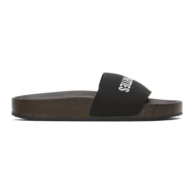 WACKO MARIA Black and Brown HAYN Edition Python Slip-On Sandals