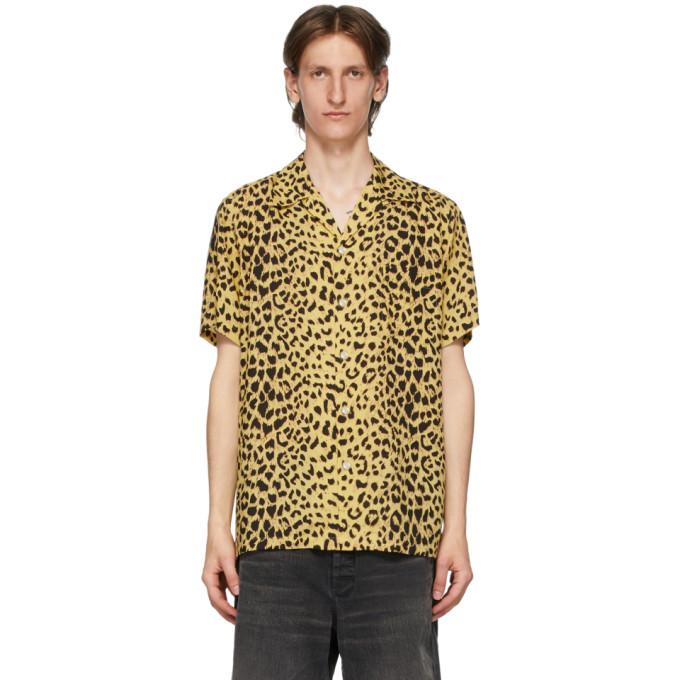 WACKO MARIA Yellow and Black Open Collar Shirt