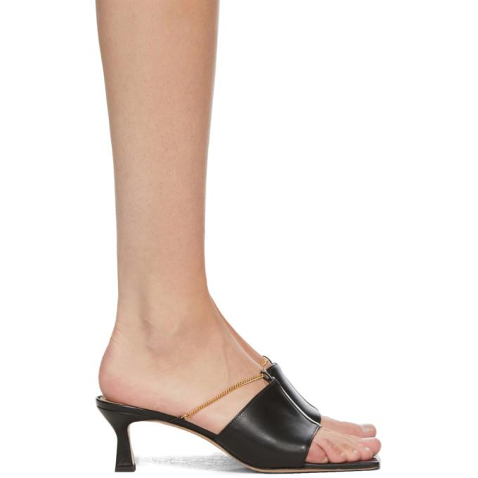 Wandler Black Isa Kitten Heeled Sandals