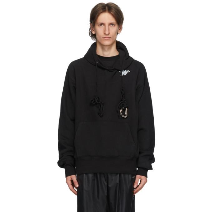 We11done Black WD Logo Hoodie