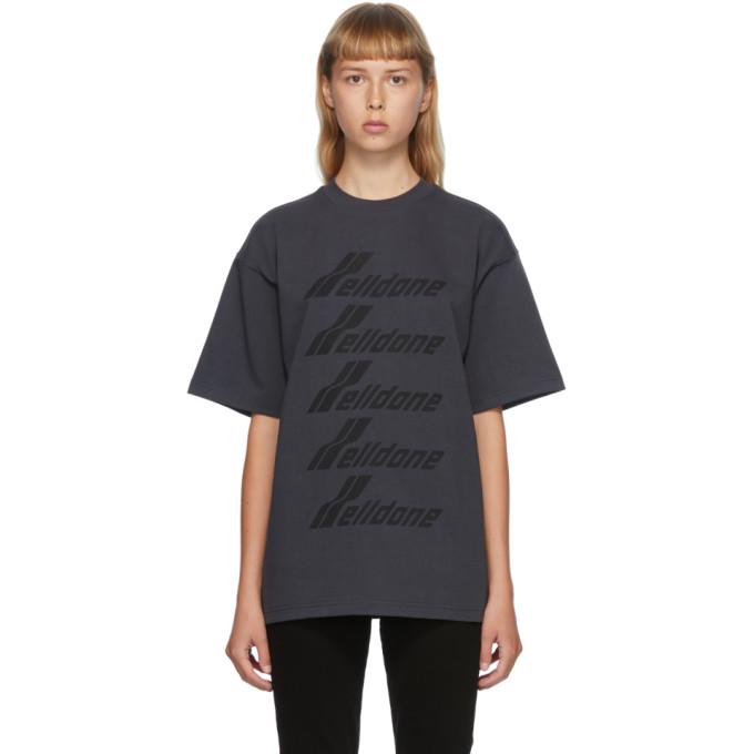 We11done Grey Front Logo T-Shirt