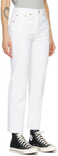 Re/Done White 70s Stove Pipe Jeans