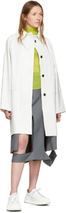 KASSL Editions White Above-The-Knee Coat - Kassl Editions Blancs au-dessus du genou - Kassl Editions 화이트 위의 무릎 코트