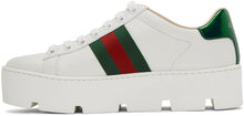 Gucci White Ace Platform Sneakers