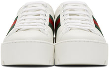 Gucci White Ace Platform Sneakers