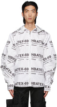 Hood by Air White All Over Print Hoodie Shirt - Capuche par air blanc sur toute la chemise à capuche d'impression - 후드는 공기 화이트 오버 인쇄 후드 셔츠입니다