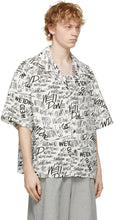 We11done White Allover Logo Short Sleeve Shirt