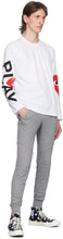 Comme des GarÃ§ons Play White Big Heart Long Sleeve T-Shirt