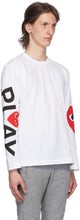 Comme des GarÃ§ons Play White Big Heart Long Sleeve T-Shirt