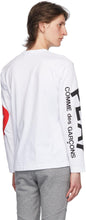 Comme des GarÃ§ons Play White Big Heart Long Sleeve T-Shirt