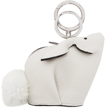 Loewe White Bunny Charm Keychain - Loewe Blanc Bunny Charm Keychain - Loewe 화이트 토끼 매력 키 체인