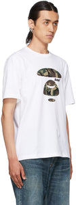 AAPE by A Bathing Ape White Camouflage Logo T-Shirt