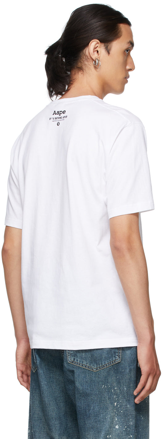 AAPE by A Bathing Ape White Camouflage Logo T-Shirt – BlackSkinny