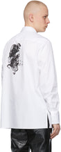 Givenchy White Classic Fit Zip Print Shirt
