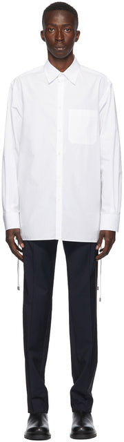 Valentino White Cord Weave Long Sleeve Shirt - Chemise à manches longues de cordon blanc Valentino - Valentino 화이트 코드 긴 소매 셔츠를 직조합니다